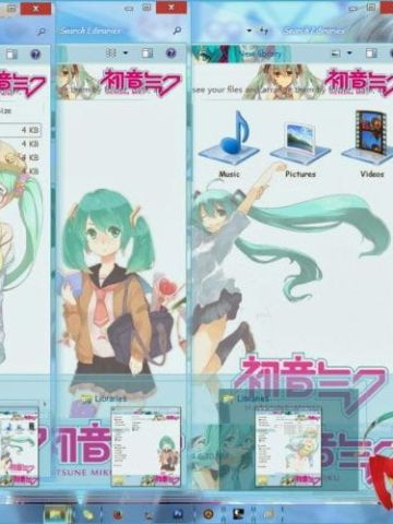 公主殿下初音未来 WIN7主题下载