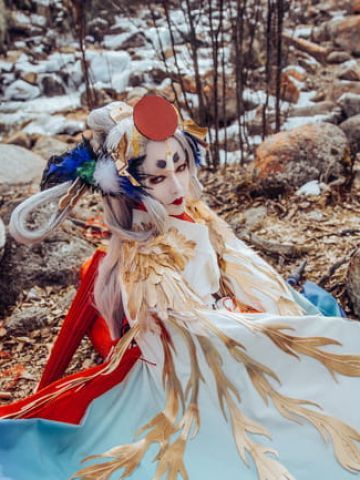 阴阳师手游 姑获鸟 金銮鹤羽皮肤 cosplay
