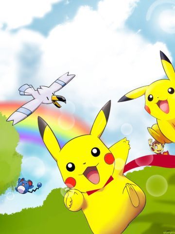 精灵宝可梦 萌萌的皮卡丘电脑壁纸下载
