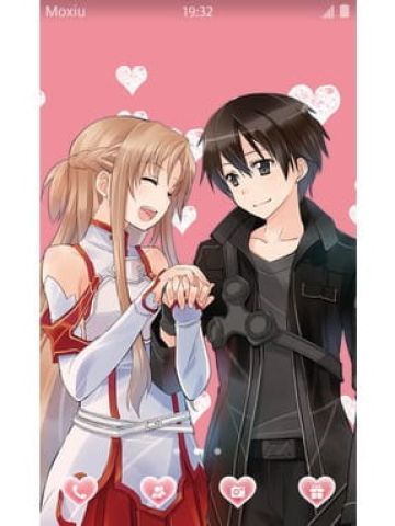 刀剑神域 亚丝娜&桐人 安卓手机主题下载