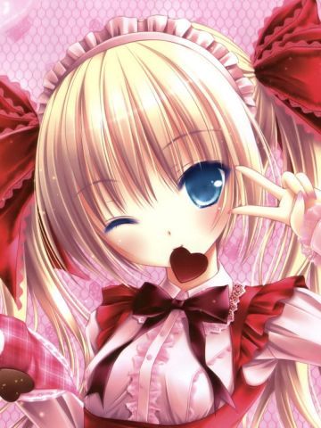 粉色系动漫少女私图 动漫壁纸下载