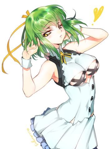 绿色长发的女神 C.C.手机壁纸