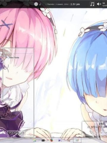 Re:从零开始的异世界生活 并蒂双生 拉姆蕾姆win8动漫电脑主题下载