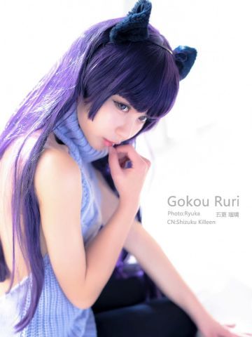 黑猫露背毛衣Ver. 超萌cosplay写真