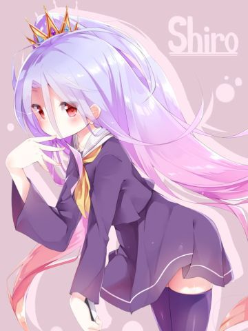 不游戏无人生 无口萝莉白手机壁纸