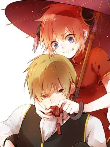 银魂CP 神乐&冲田总悟手机壁纸