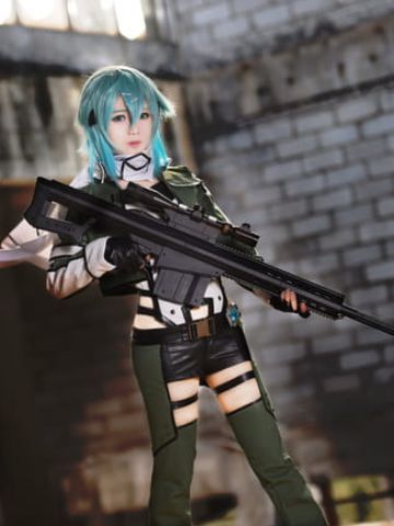 刀剑神域冰之狙击手 朝田诗乃COS