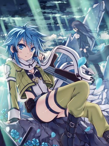 冥府女神 刀剑神域朝田诗乃手机壁纸