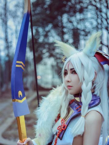 用足，胴造，备弓，起弓，拉弓，会，离，残心---阴阳师白狼