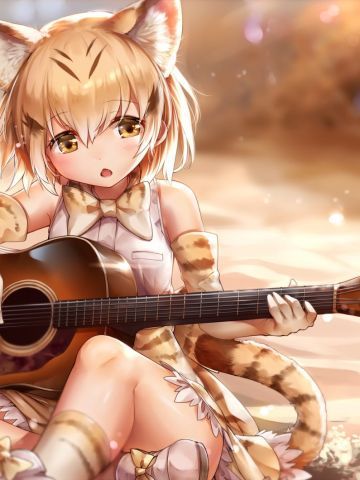 二次元少女露出娇羞的表情 电脑壁纸