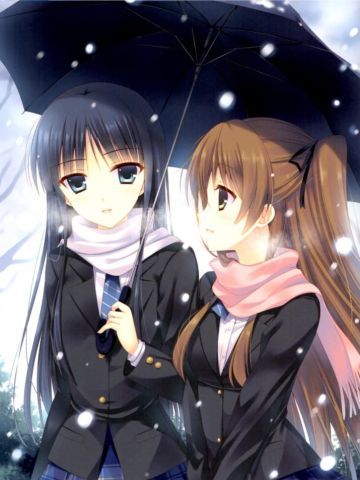 白色相簿 冬马和纱&小木曾雪菜 精美手机壁纸