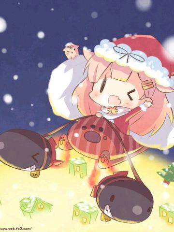 舰队Collection 圣诞夕立 萌化安卓手机主题下载