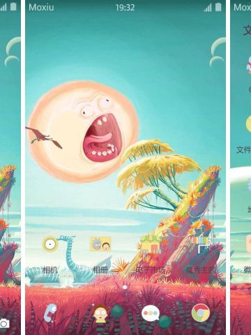 美漫风 瑞克与莫蒂 安卓手机主题下载