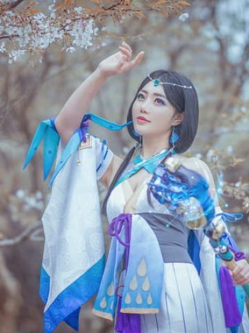 阴阳师 八百比丘尼·苍之雀羽 COS