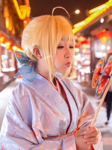 Cos正片 远坂凛新春和服·Saber晴着