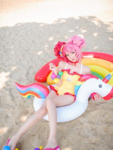 王者荣耀 小乔缤纷独角兽 cosplay