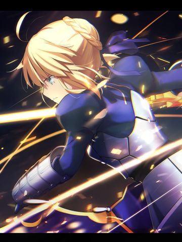 《Fate Zero》saber 萌化安卓手机主题
