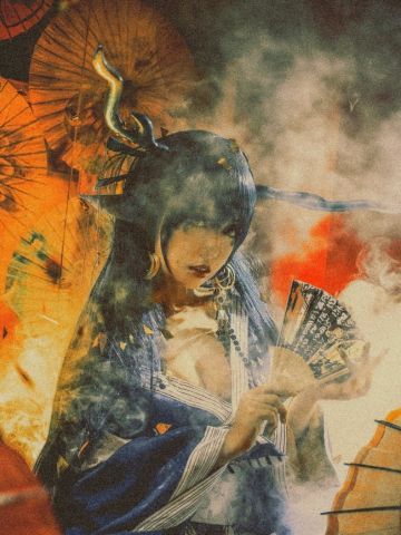 lovelive田园海未花魁 海 cosplay图片