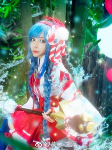 王者荣耀 伊势巫女大乔 cosplay图片