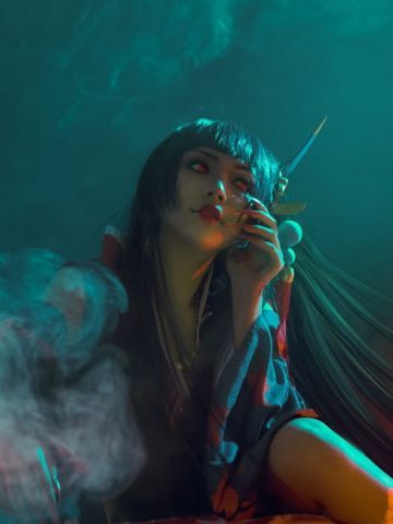 网易手游阴阳师 鬼女红叶 cosplay图片