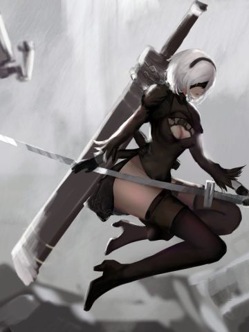 尼尔机械纪元 2B 萌化手机主题