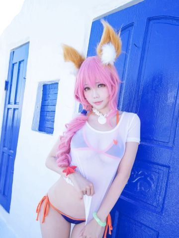 Fate/Grand Order 玉藻前泳装 cosplay图片