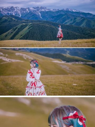 lolita 黑与白 光明与黑暗 cosplay