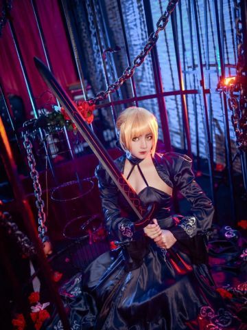 Fate/Grand Order 黑saber cosplay