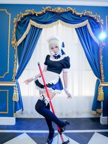 Fate 阿尔托利亚 女仆 cosplay