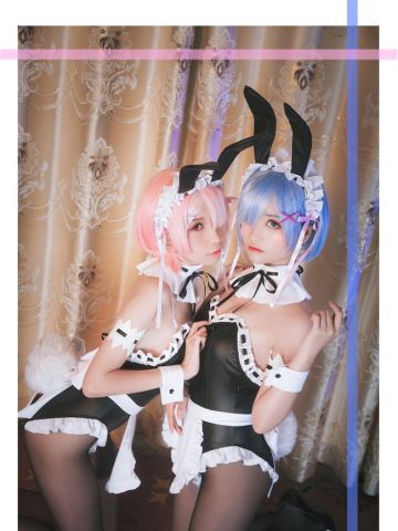 Re:从零开始的异世界生活 兔女郎拉姆蕾姆 cosplay图片