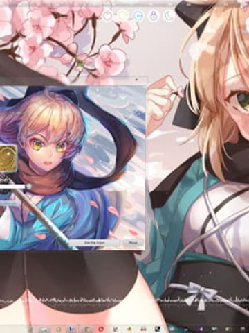 Windows7 萌化电脑主题 冲田总司