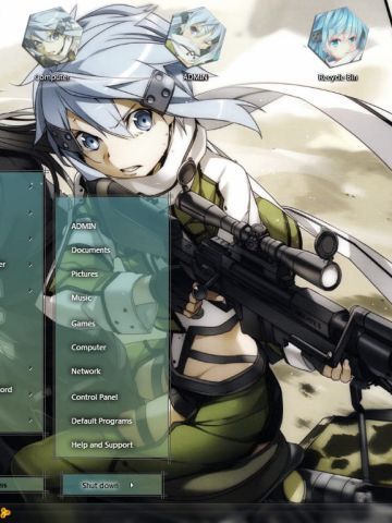 Windows7 萌化电脑主题 朝田诗乃