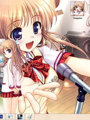 Windows7 萌化电脑主题 大图书馆的牧羊人