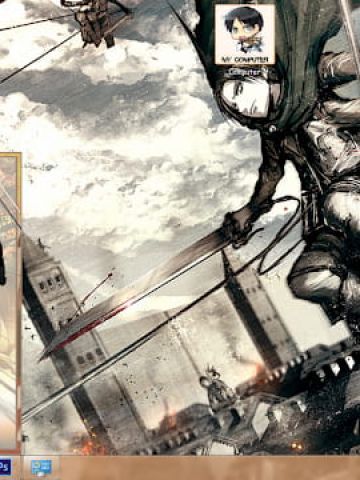 Windows7 萌化电脑主题 进击的巨人 利威尔·阿克曼 兵长