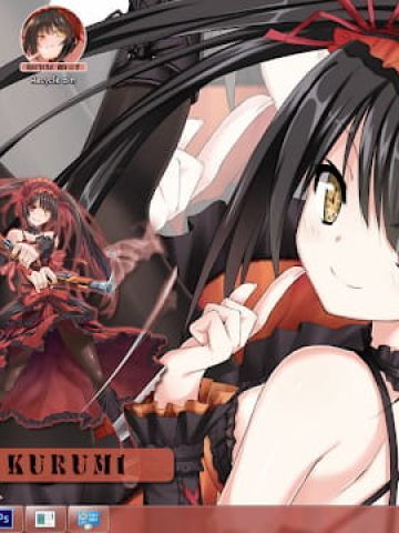 Windows7 萌化电脑主题 约会大作战 时崎狂三