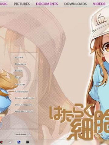 Windows7 萌化电脑主题 工作细胞 血小板