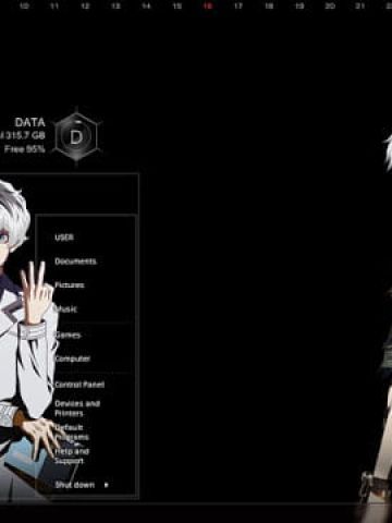 Windows7 萌化电脑主题 东京搜查官 金木研