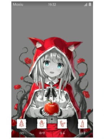 请问是你掉的苹果吗 圣诞女孩手机主题