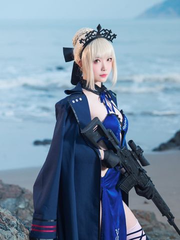 【COS正片】Fate/Grand Order阿尔托利亚Alter泳装三破
