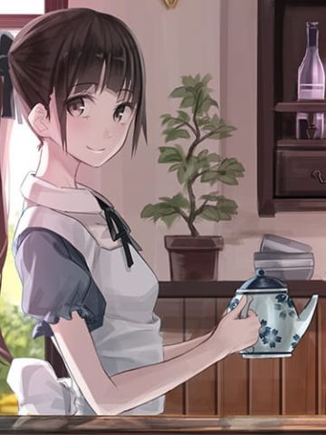 刚刚泡好的咖啡 要来一杯吗 二次元萌图