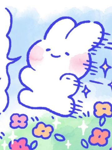 彩虹兔兔表情包