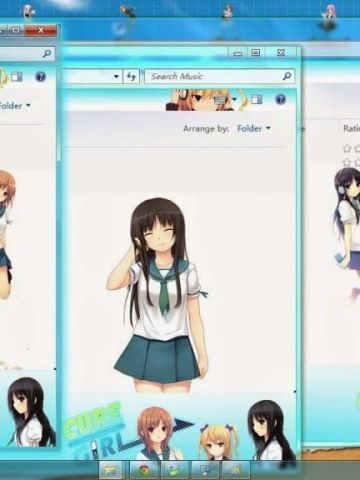 咖啡贵族 win7主题 都是妹纸