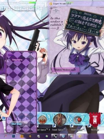 天天座理世 win7主题 点兔