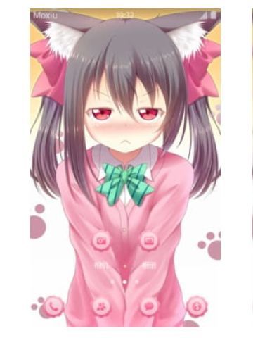 矢泽妮可 手机主题 害羞的模样