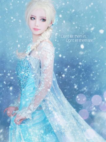 【cos】气质超有超美冰雪奇缘艾尔莎公主cos！