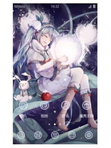 【手机主题】初音妹子、miku—雪初音