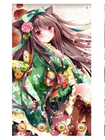 和服少女 手机主题 花萝莉