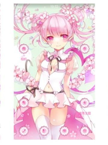 粉红色萌妹纸 手机主题