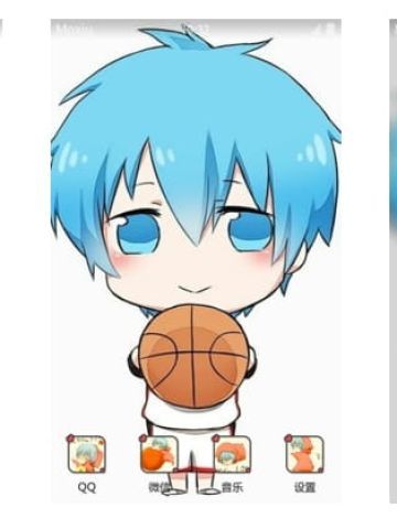 萌萌哒黑子哲也 手机主题