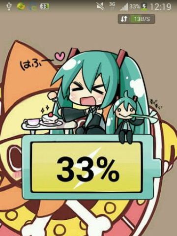 爪机电量提醒初音版(*￣▽￣)y （安卓版）